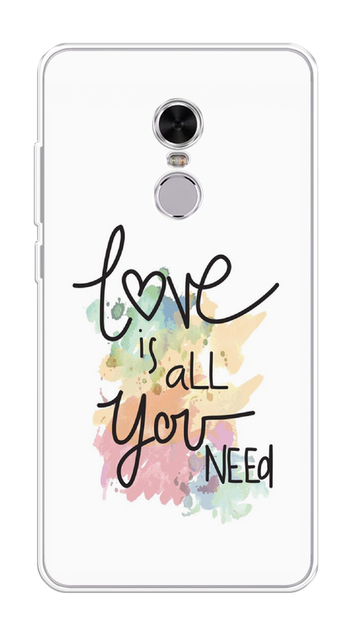 

Чехол на Xiaomi Redmi Note 4 "Love is all you need", Белый;черный;зеленый, 31850-1