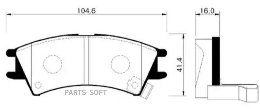 Колодки Тормозные Дисковые Передн Hyundai: Atos 97-01 HSB  HP0001