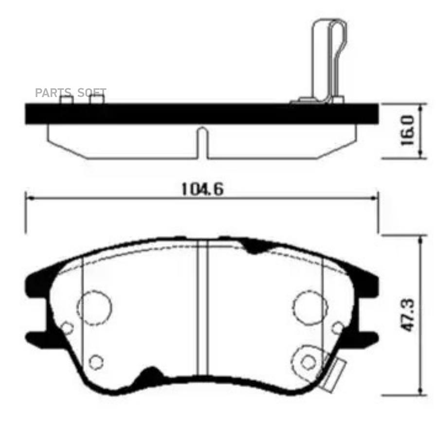 

Тормозные колодки HSB HP0002