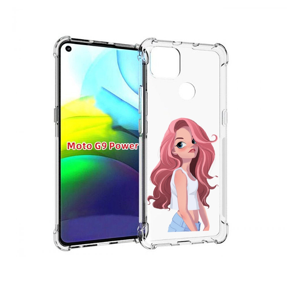 

Чехол MyPads Мультяшный-арт-девушки женский для Motorola Moto G9 Power, Прозрачный, Tocco