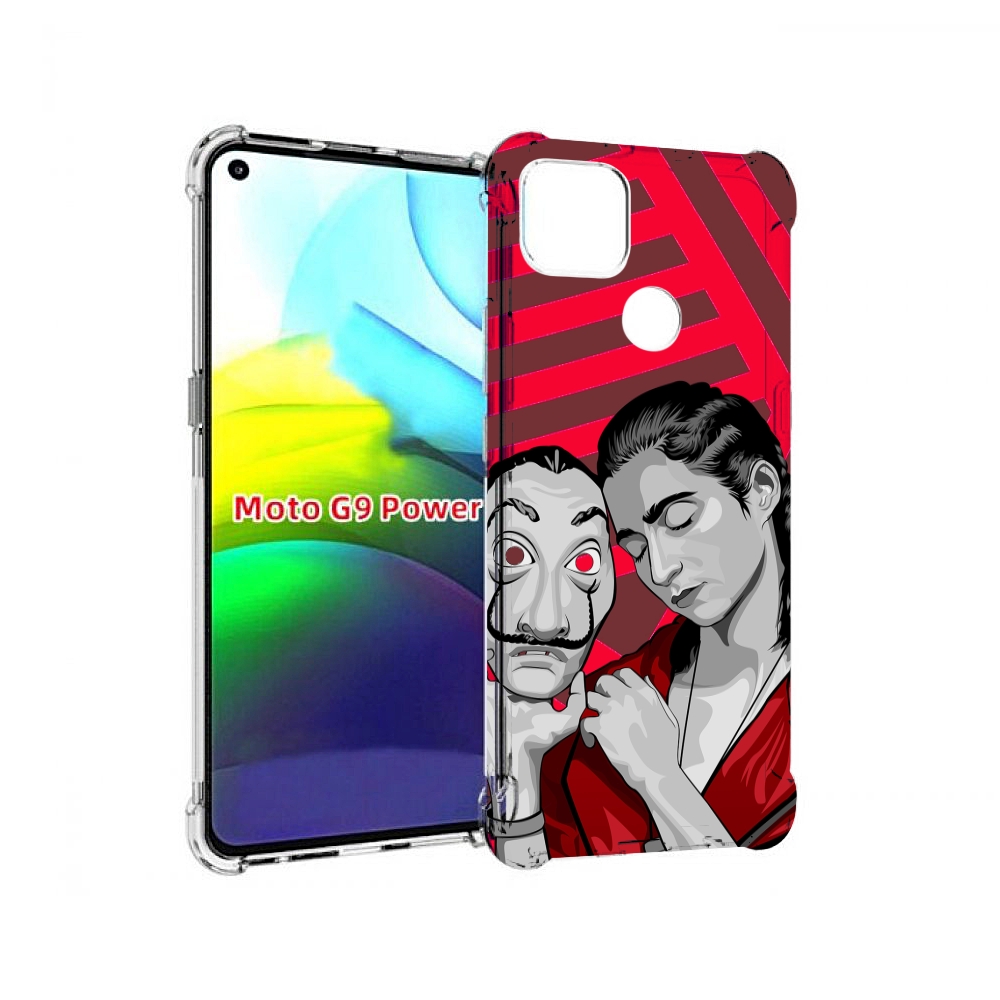 

Чехол MyPads Найроби-бумажного-дома для Motorola Moto G9 Power, Прозрачный, Tocco