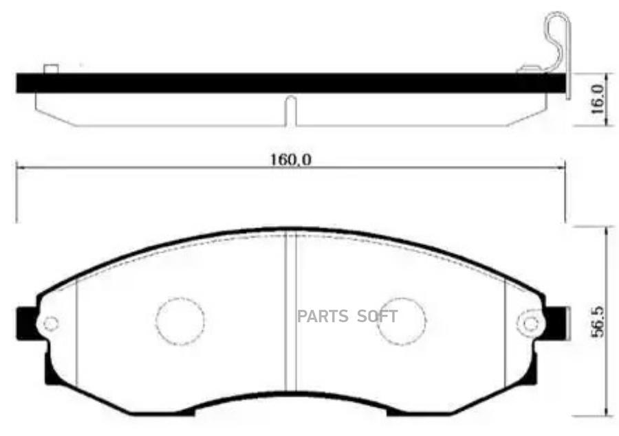 

Комплект тормозных колодок HSB hp0012
