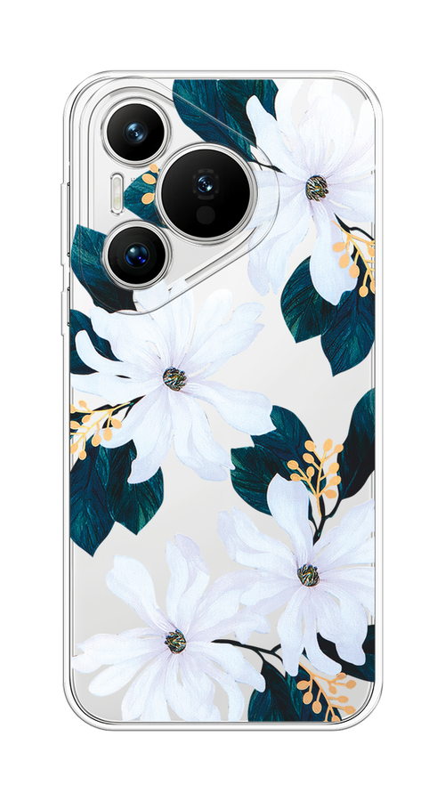 

Чехол на Huawei Pura 70 "Delilah Flower", Зеленый;белый, 6124050-1