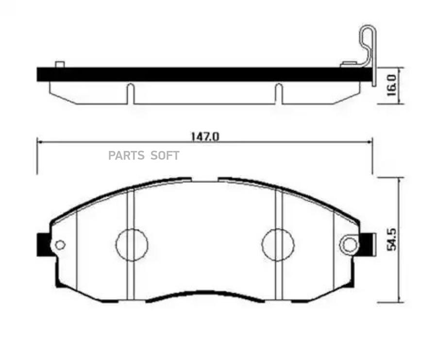 

Тормозные колодки HSB дисковые HP0018