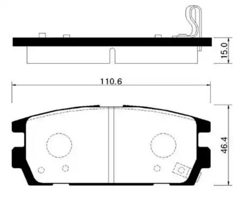 

Колодки тормозные дисковые задн HYUNDAI: TERRACAN 01- () 1шт HSB HP0023