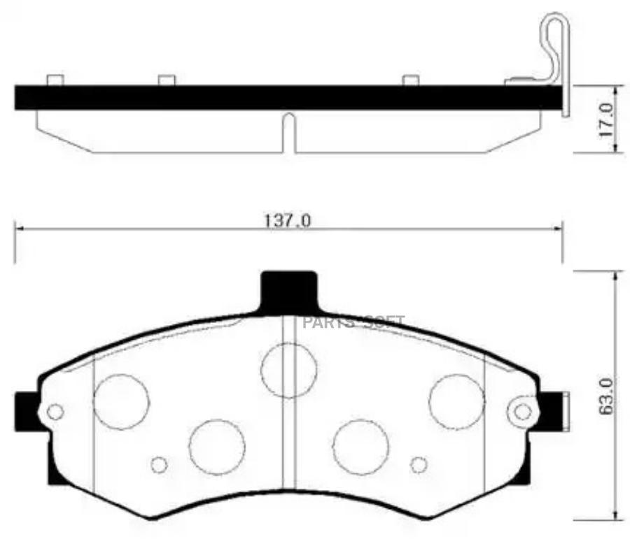 

Тормозные колодки HSB дисковые HP0027