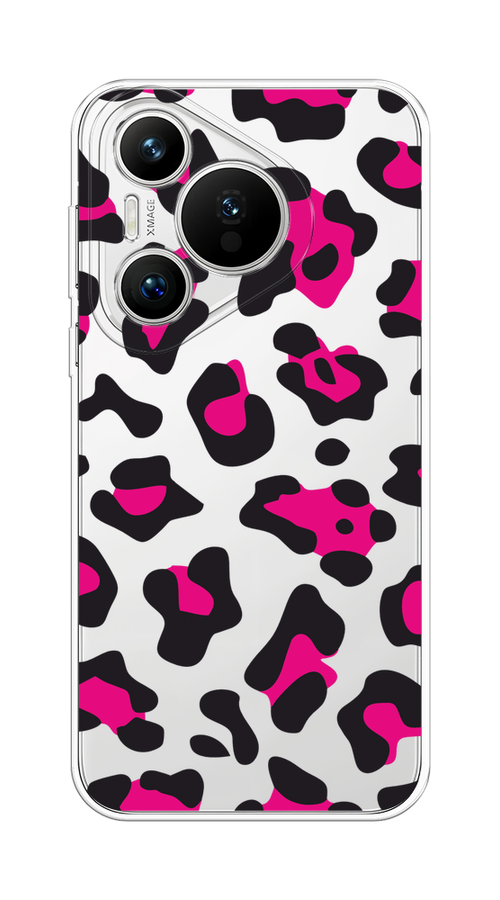 

Чехол на Huawei Pura 70 "Pink cow spots", Черный;розовый, 6124050-1