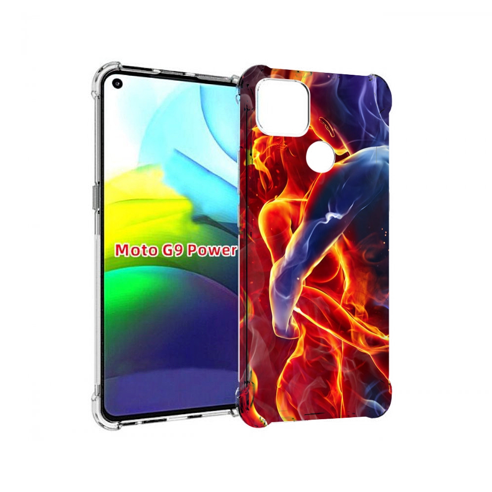 

Чехол MyPads Огонь-вода для Motorola Moto G9 Power, Прозрачный, Tocco