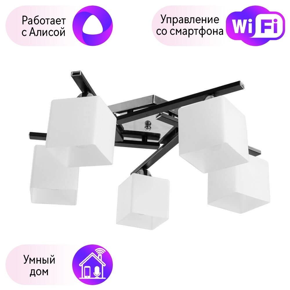 

Потолочная люстра с поддержкой Алисы, комплект от Lustrof. №35041