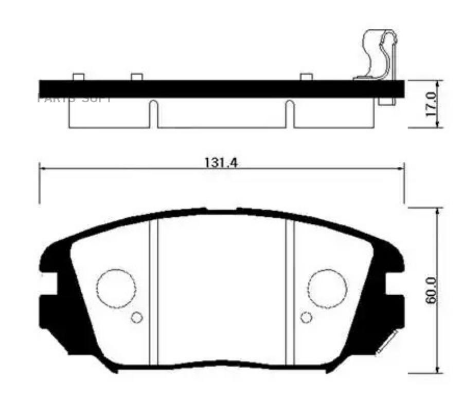 

Колодки тормозные дисковые передн HYUNDAI: GRANDEUR 05-, SONATA NF 04-09 - диски 16', AZER