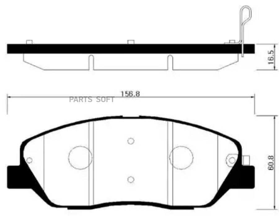

Колодки тормозные дисковые передн HYUNDAI: SANTA FE 07-09 / KIA: SORENTO 09- () HSB HP0033