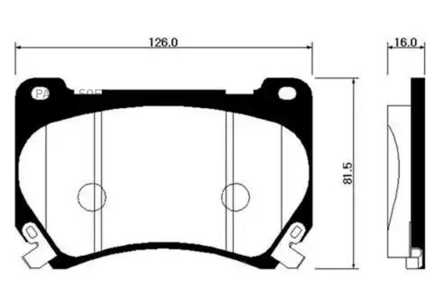 

Колодки тормозные дисковые передн HYUNDAI: EQUUS 04- () 1шт HSB HP0034