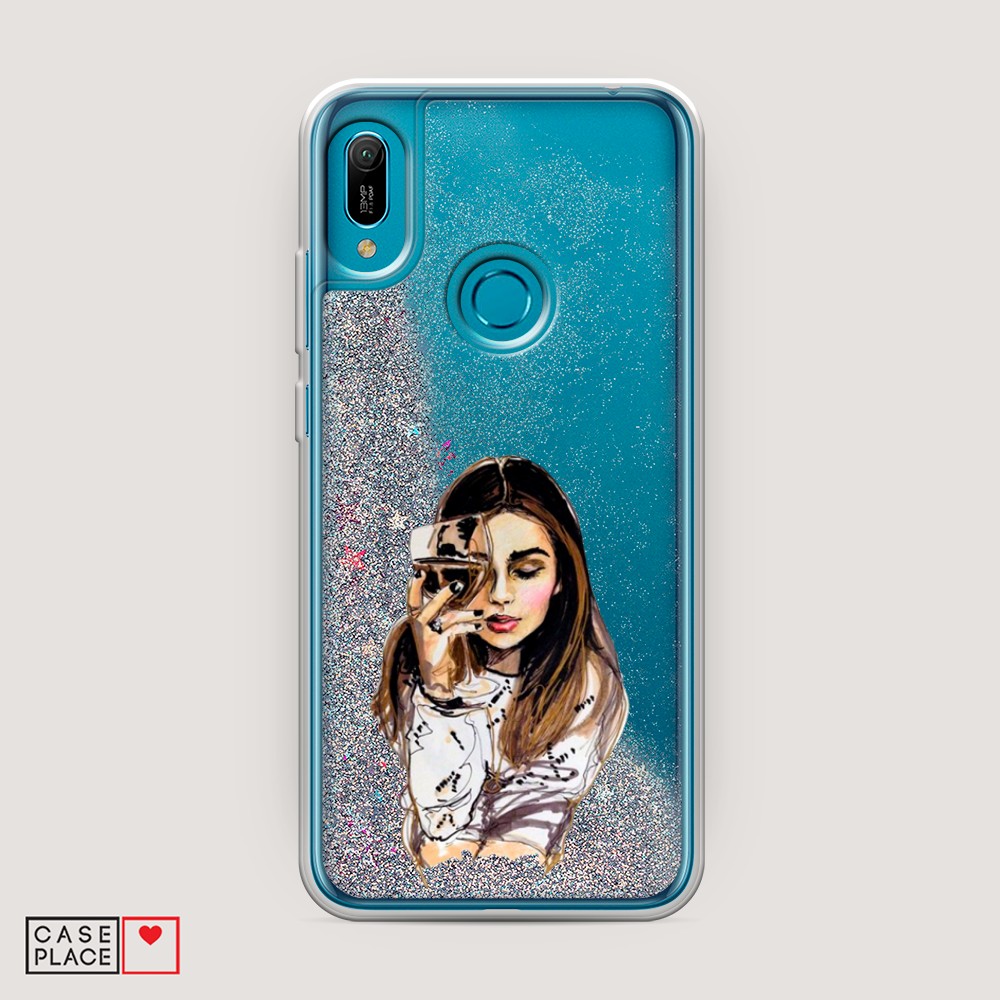 

Чехол Awog на Huawei Y6 2019/Honor 8a/8a Pro/Y6s "Девушка с бокалом", Разноцветный, 68691-1