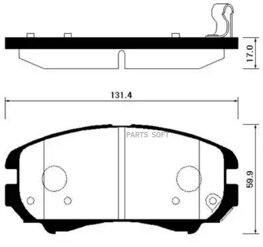 

Тормозные колодки HSB дисковые HP0042