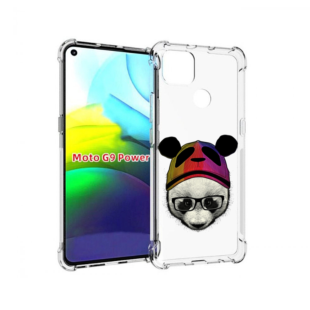 

Чехол MyPads Панда в шапке для Motorola Moto G9 Power, Прозрачный, Tocco