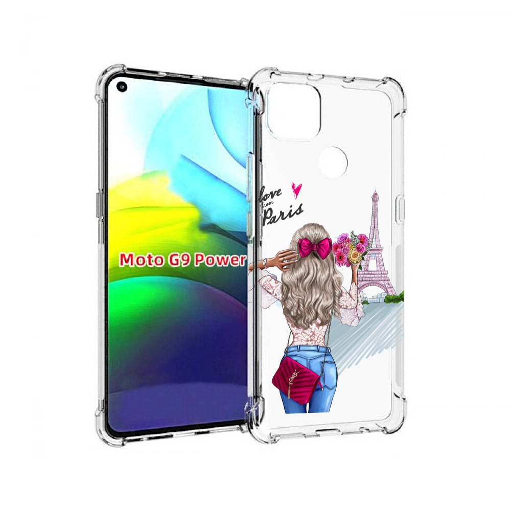 

Чехол MyPads Парижанка женский для Motorola Moto G9 Power, Прозрачный, Tocco