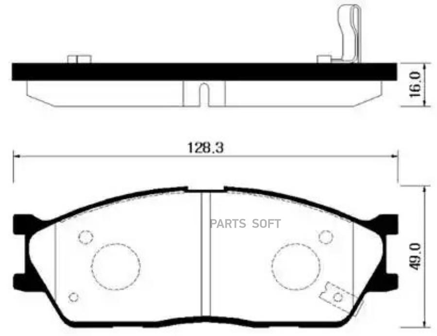 

Комплект тормозных колодок HSB HP1022