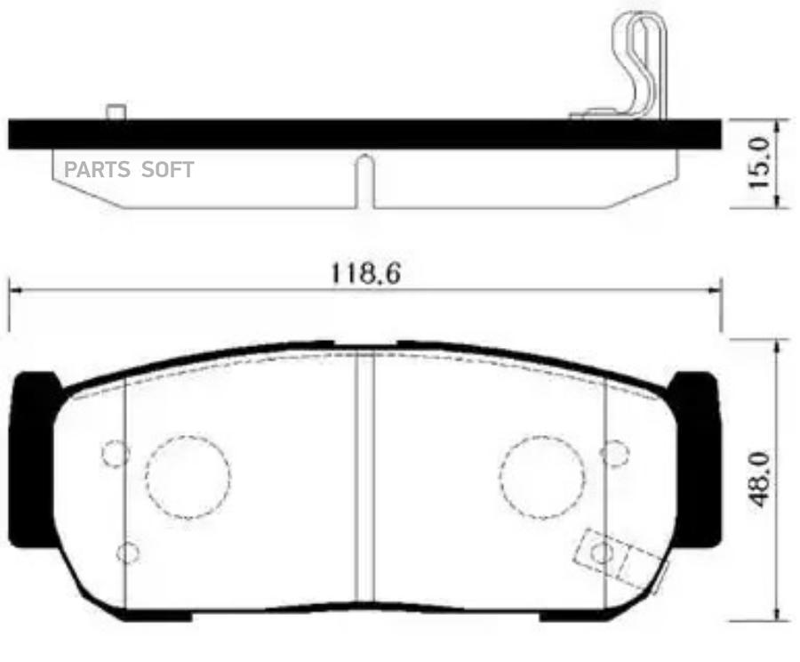 

Колодки тормозные дисковые задн SSANGYONG: ACTYON 06-, KYRON 05-, RODUS 04- \ K HSB HP1026