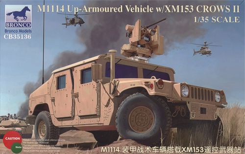 

Сборная модель Bronco 1/35 M1114 Up-Armoured Vehicle w/ Xm153 Crows II CB35136