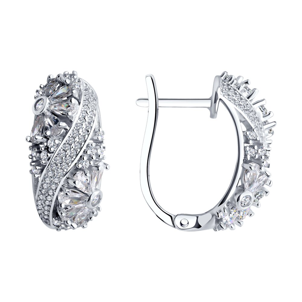 

Серьги из серебра SOKOLOV 94026271-91, фианит, 94026271-91