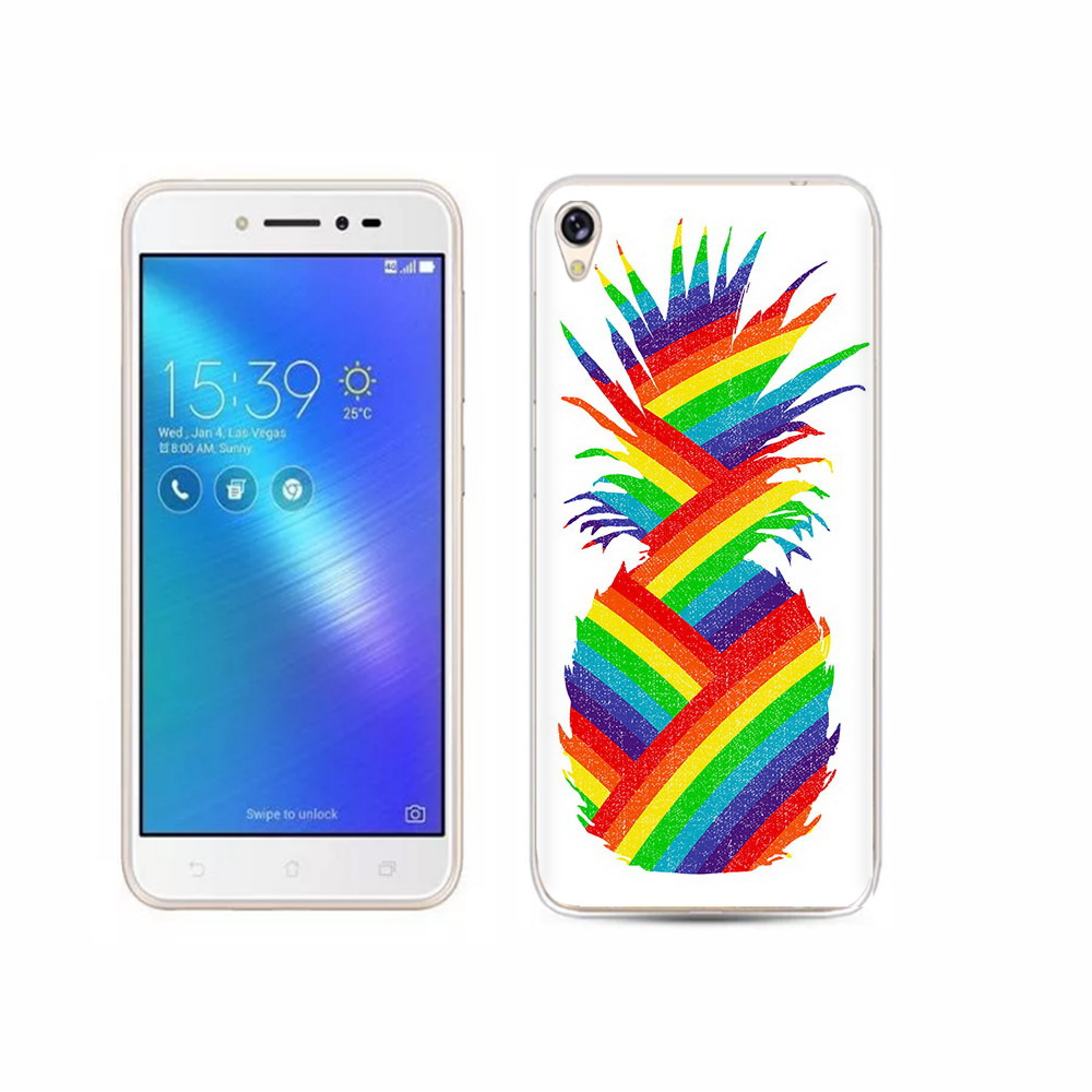 

Чехол MyPads Tocco для Asus ZenFone Live (ZB501KL) радужный ананас, Прозрачный, Tocco