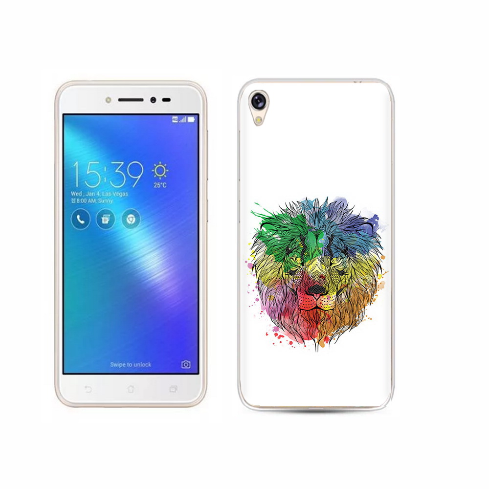 Чехол MyPads Tocco для Asus ZenFone Live (ZB501KL) разноцветный гордый лев