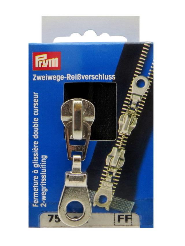 

Молния металлическая Prym дл. 75 см FF col. 000 1шт (2 бегунка)