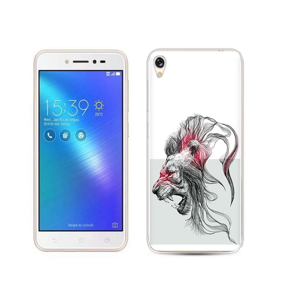 Чехол MyPads Tocco для Asus ZenFone Live (ZB501KL) разъяренный лев