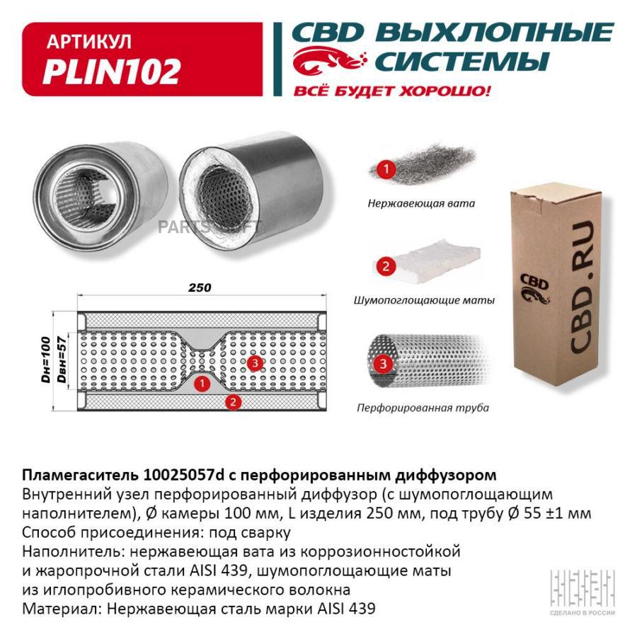 

CBD 'PLIN102 Пламегаситель с перф.диффуз. 10025057d CBD.PLIN102 1шт