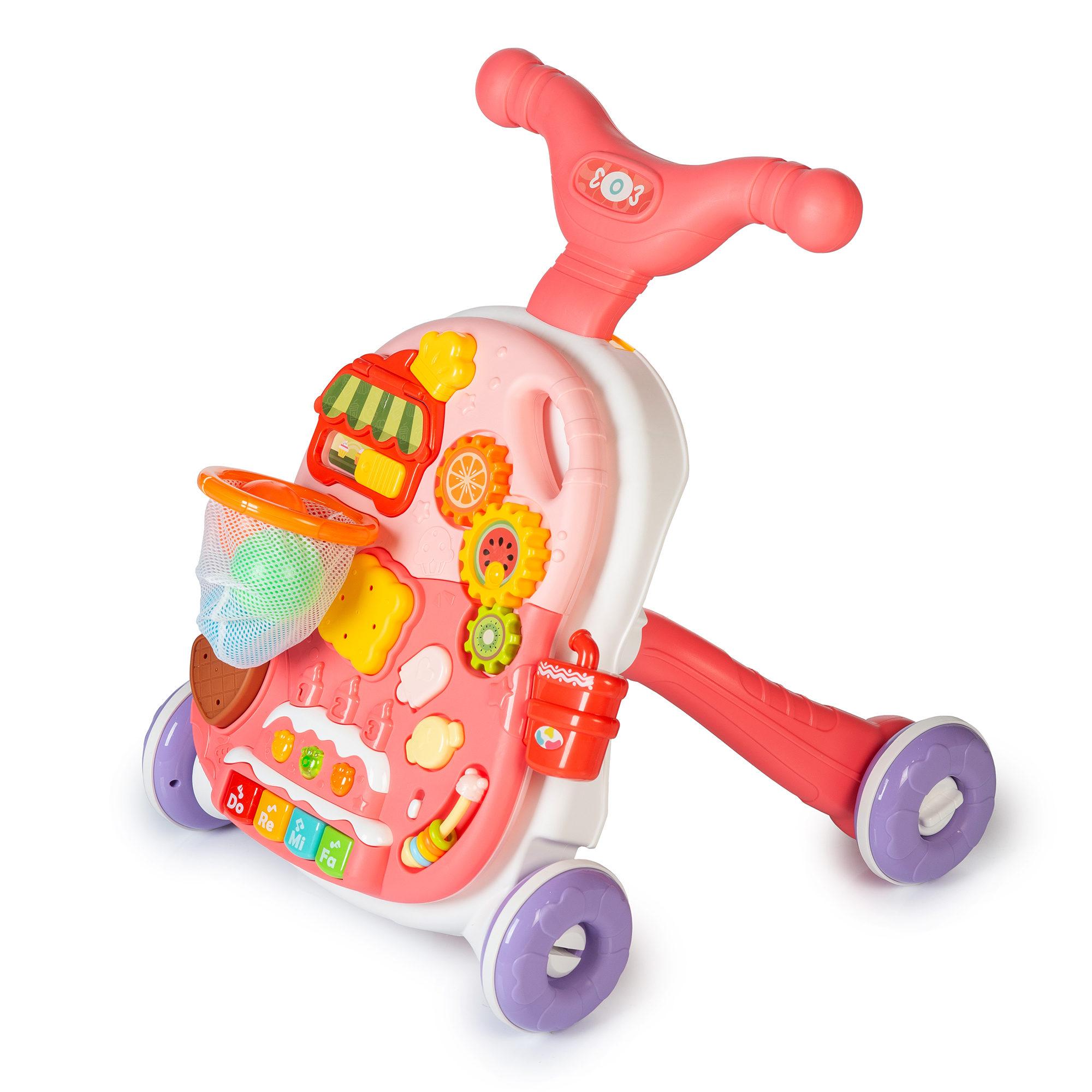 Ходунки - каталка Babyhit Multi Play трансформируется в игровой столик розовый 2290₽