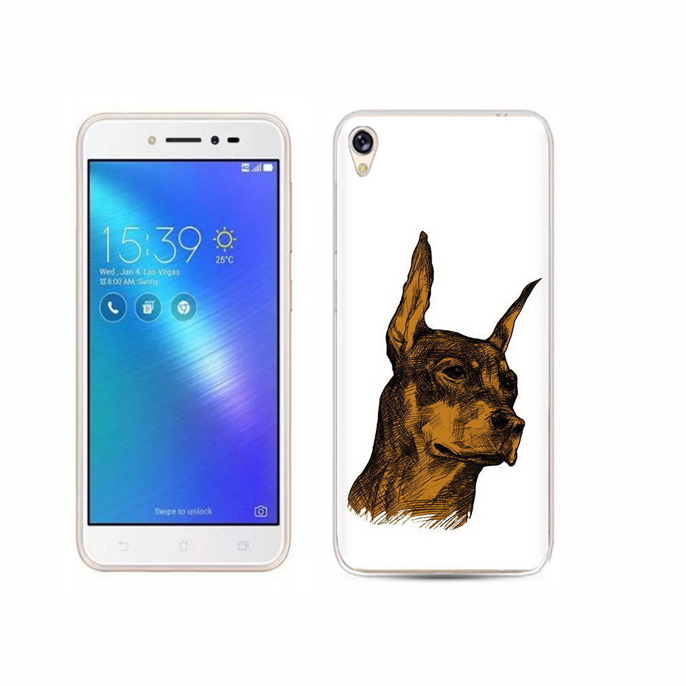 

Чехол MyPads Tocco для Asus ZenFone Live (ZB501KL) скетч доберман, Прозрачный, Tocco