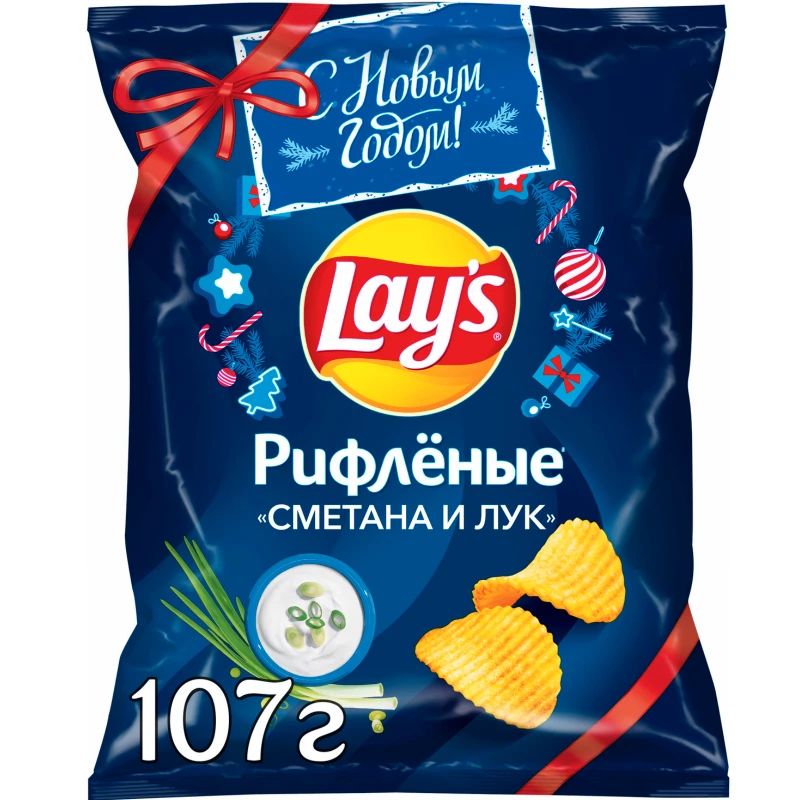 Чипсы картофельные Lay's сметана-лук 107 г