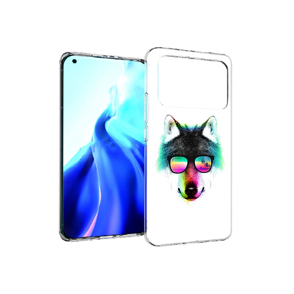 

Чехол MyPads Tocco для Xiaomi Mi 11 Ultra радужный волк (PT160500.261.567), Прозрачный, Tocco