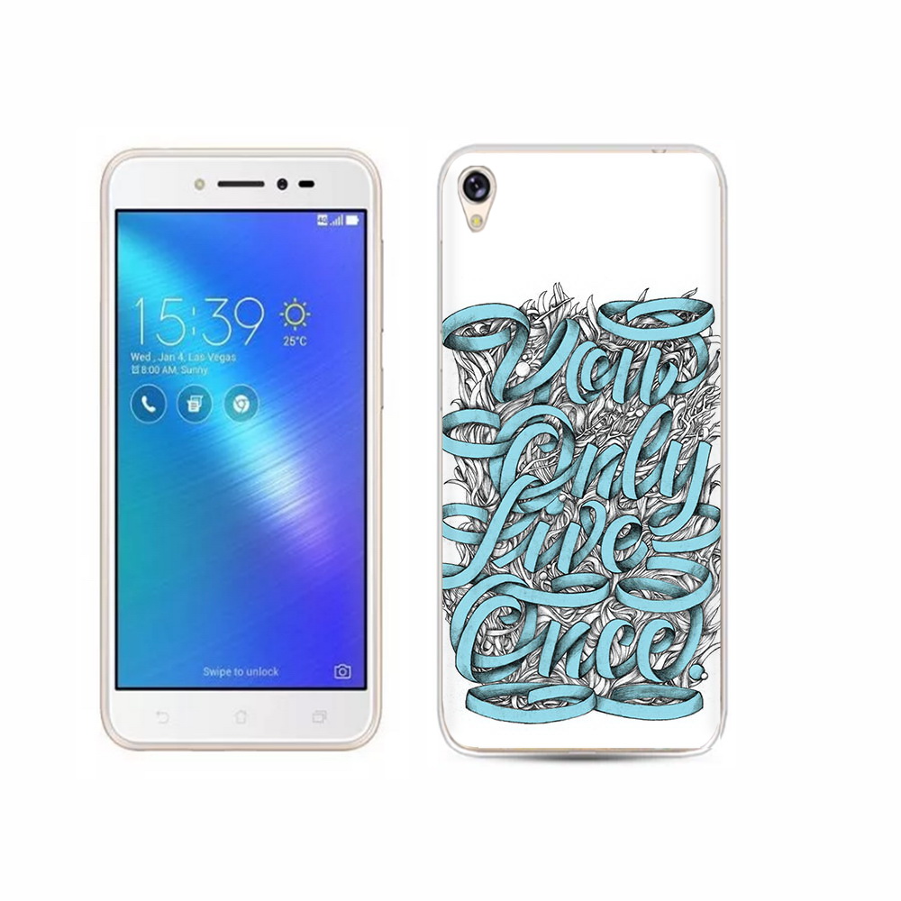 

Чехол MyPads Tocco для Asus ZenFone Live (ZB501KL) слова из ленты абстракция, Прозрачный, Tocco