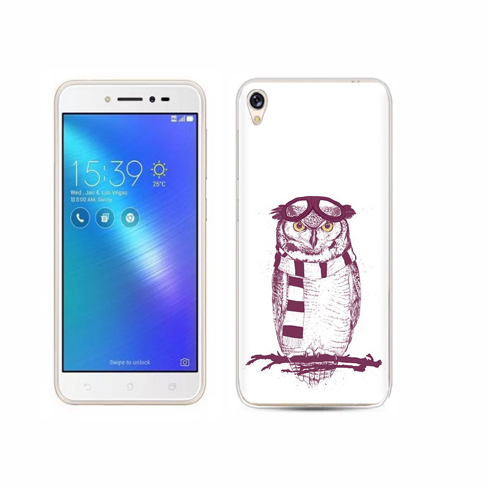 Чехол MyPads Tocco для Asus ZenFone Live (ZB501KL) сова-летчик
