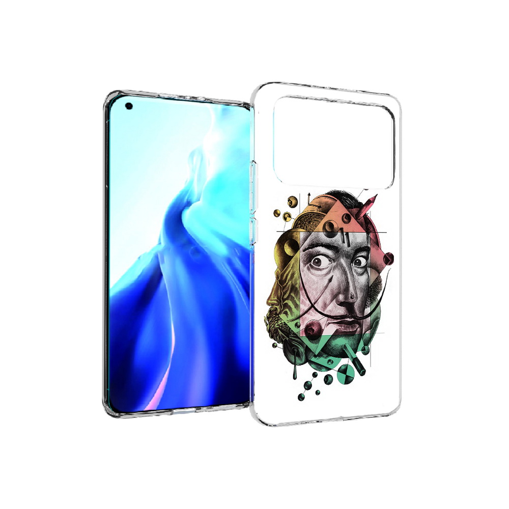 

Чехол MyPads Tocco для Xiaomi Mi 11 Ultra разноцветное лицо абстракция (PT160500.261.570), Прозрачный, Tocco