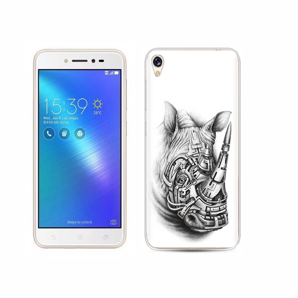 

Чехол MyPads Tocco для Asus ZenFone Live (ZB501KL) стальной носорог, Прозрачный, Tocco