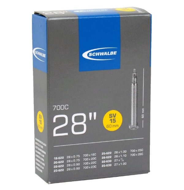 

Камера 28"х0,75/1,10 (18/28-622) SCHWALBE AV15, Черный