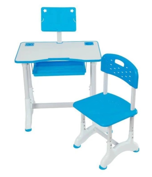 фото Набор детской мебели asi accessories парта и стул трансформер 60х40х71 см, голубой