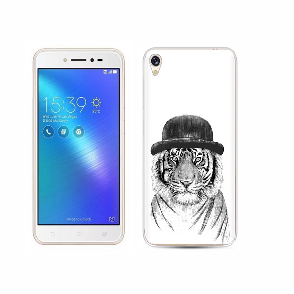 

Чехол MyPads Tocco для Asus ZenFone Live (ZB501KL) тигр британец, Прозрачный, Tocco