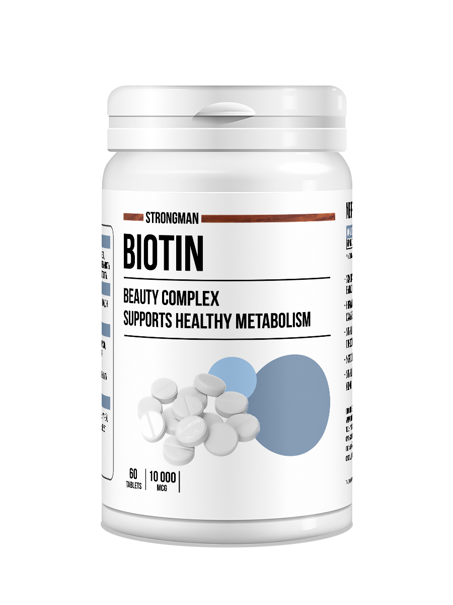 Биотин StrongMan 10000мкг 60 таблеток