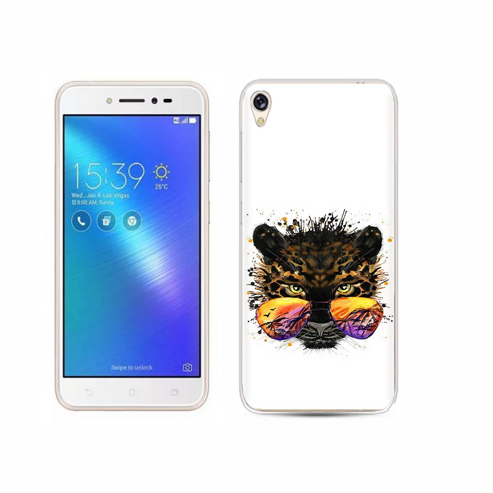 

Чехол MyPads Tocco для Asus ZenFone Live (ZB501KL) тропический леопард, Прозрачный, Tocco