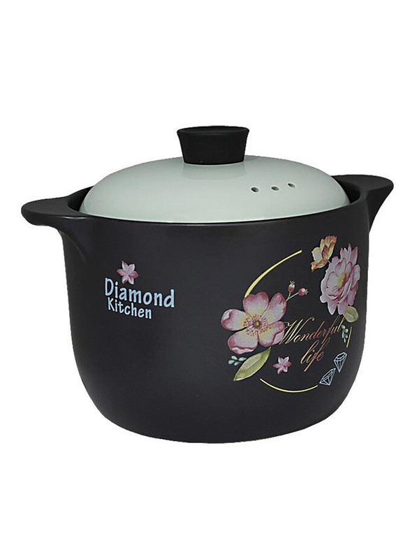 

Кастрюля с крышкой Diamond kitchen Lenardi 4 л 225-038, Черный