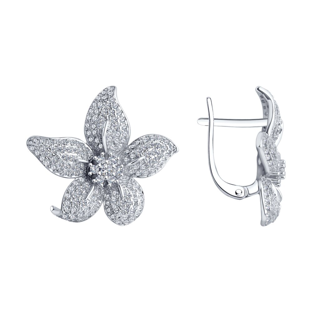 

Серьги из серебра SOKOLOV 94026293-91, фианит, 94026293-91