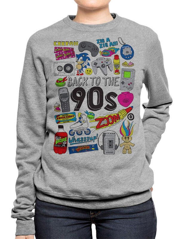 

Свитшот женский Dream Shirts Назад в Девяностые / Любимые Вещи 90-ых серый 44 RU, Назад в Девяностые / Любимые Вещи 90-ых