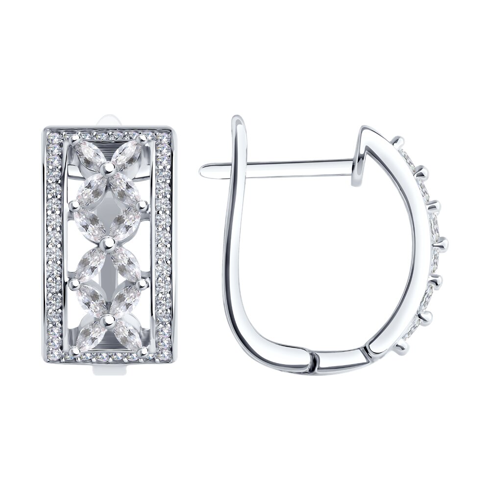 

Серьги из серебра SOKOLOV 94026295-91, фианит, 94026295-91