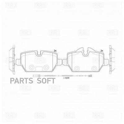 

Колодки тормозные BMW E81/E87/E90 1.6-2.0 04- задние с датч. TRIALLI PF 4136