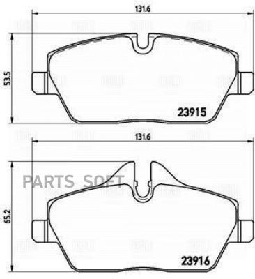 

Колодки тормозные BMW E81/E87/MINI COOPER 04- передние с датч. TRIALLI PF 4137