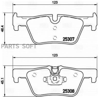 

Колодки тормозные BMW 1 F20 10-/3 F30 11- задние с датч. TRIALLI PF 4139