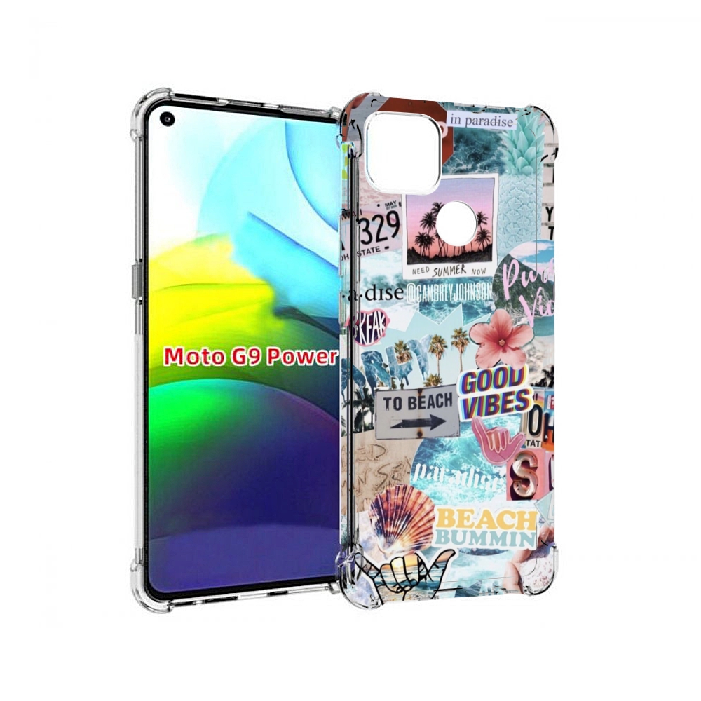 

Чехол MyPads Пляжи-постер для Motorola Moto G9 Power, Прозрачный, Tocco